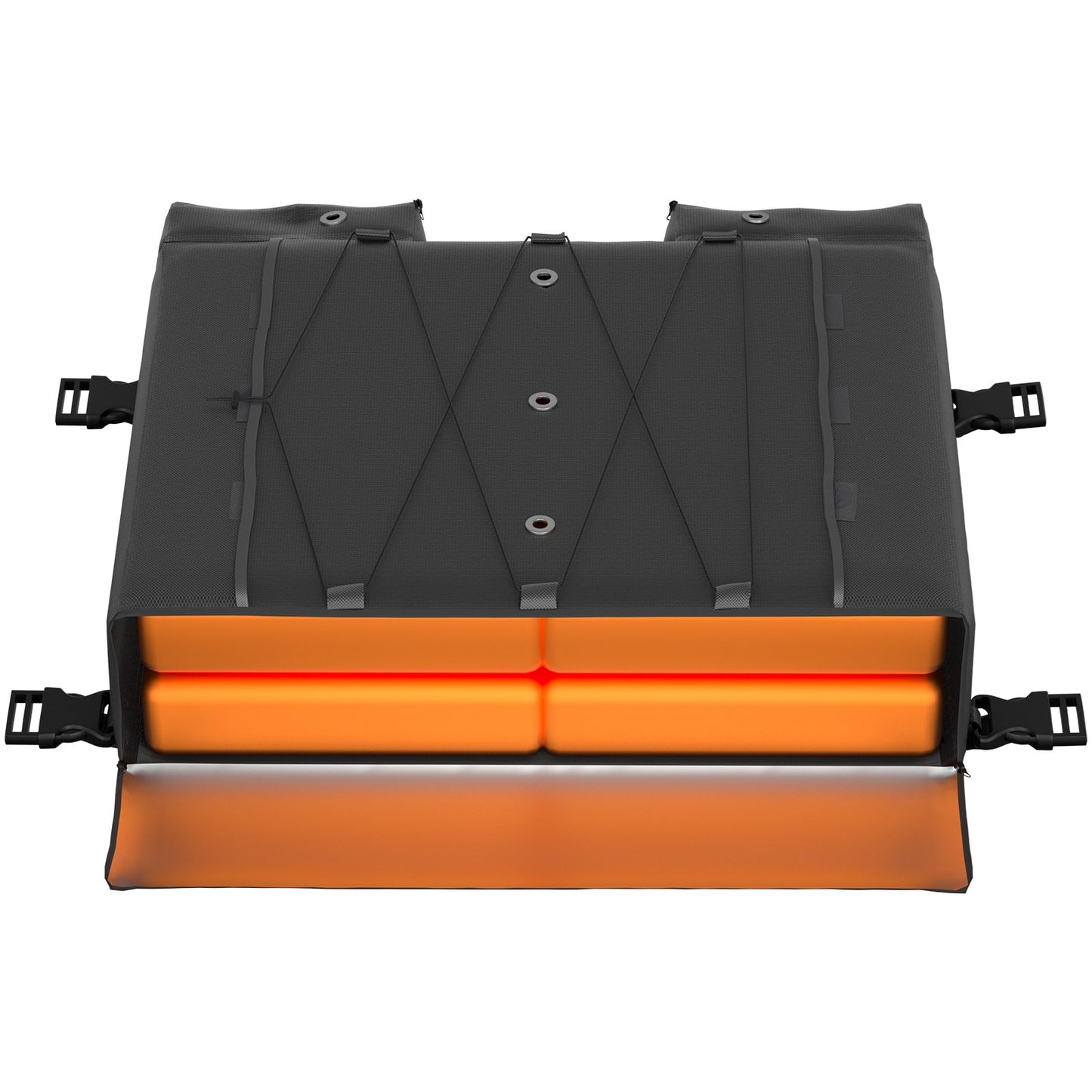 T-Top Storage Bag, for 4 Type II Life Jackets, with a Boat Trash Bag, 600D Oxford Fabric Life Vests Storage Bag for Most T-Top Boats, Bimini Tops and Pontoon Tops (Life Jackets not Included)