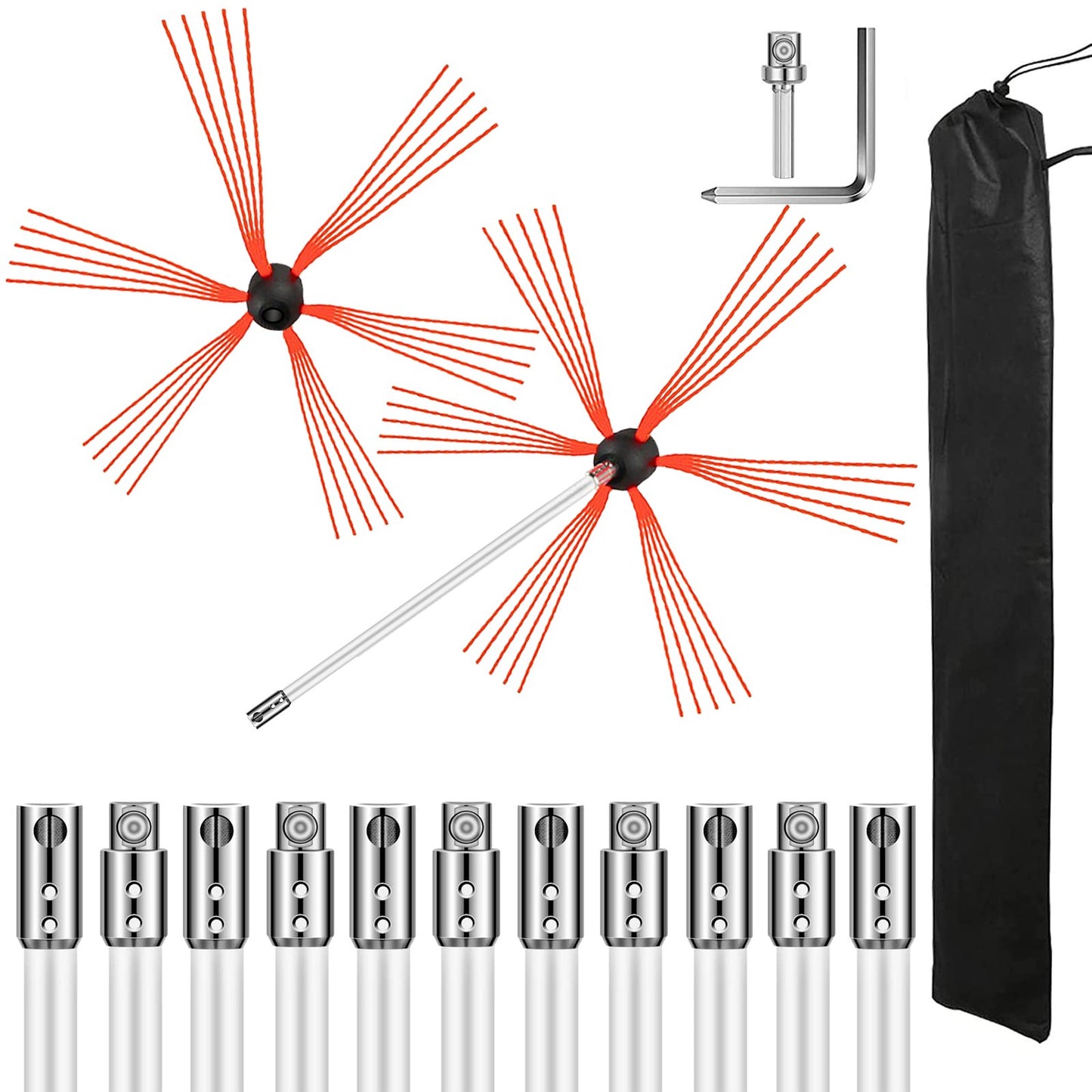 Skorstensrengöringssats Skorstensrengöringssats 39FT Sooteater Skorstensrengöringssats