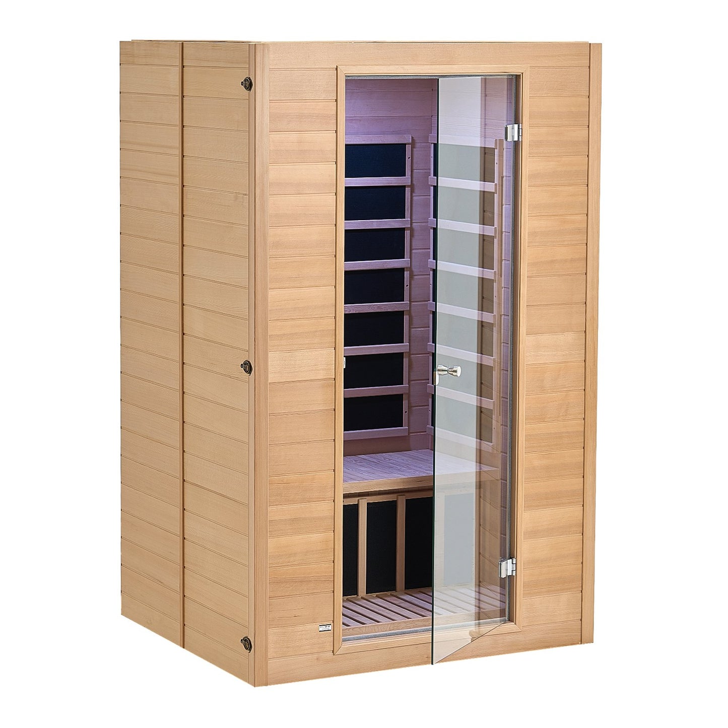 Far Infrared Wooden Sauna Room Home Sauna Spa for 2 Person 1800W