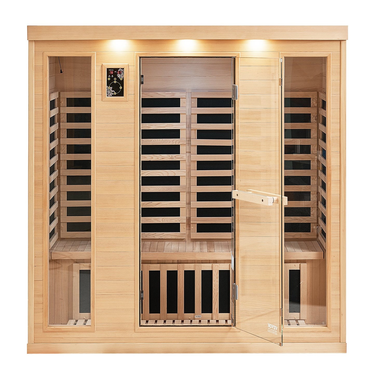 Far Infrared Wooden Sauna Room Home Sauna Spa for 3 to 4 People 2580W