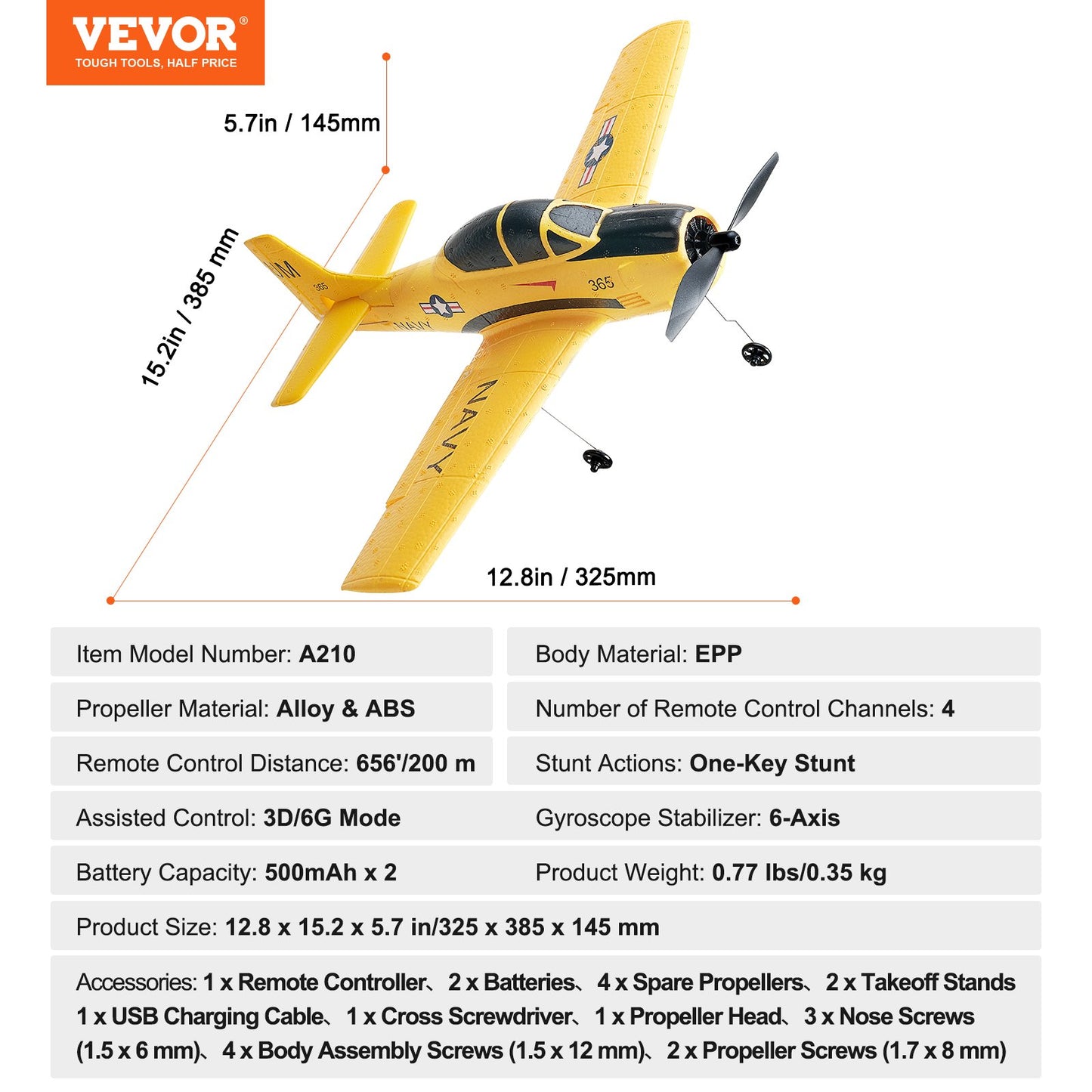 RC Plane, 2.4GHZ 4 Channel Remote Control Airplane with 6-Axis Gyro Stabilizer, Ready to Fly Trainer Aircraft Plane Toy with 2 Batteries, Easy to Fly RC Glider for Adults Kids Beginners Boys