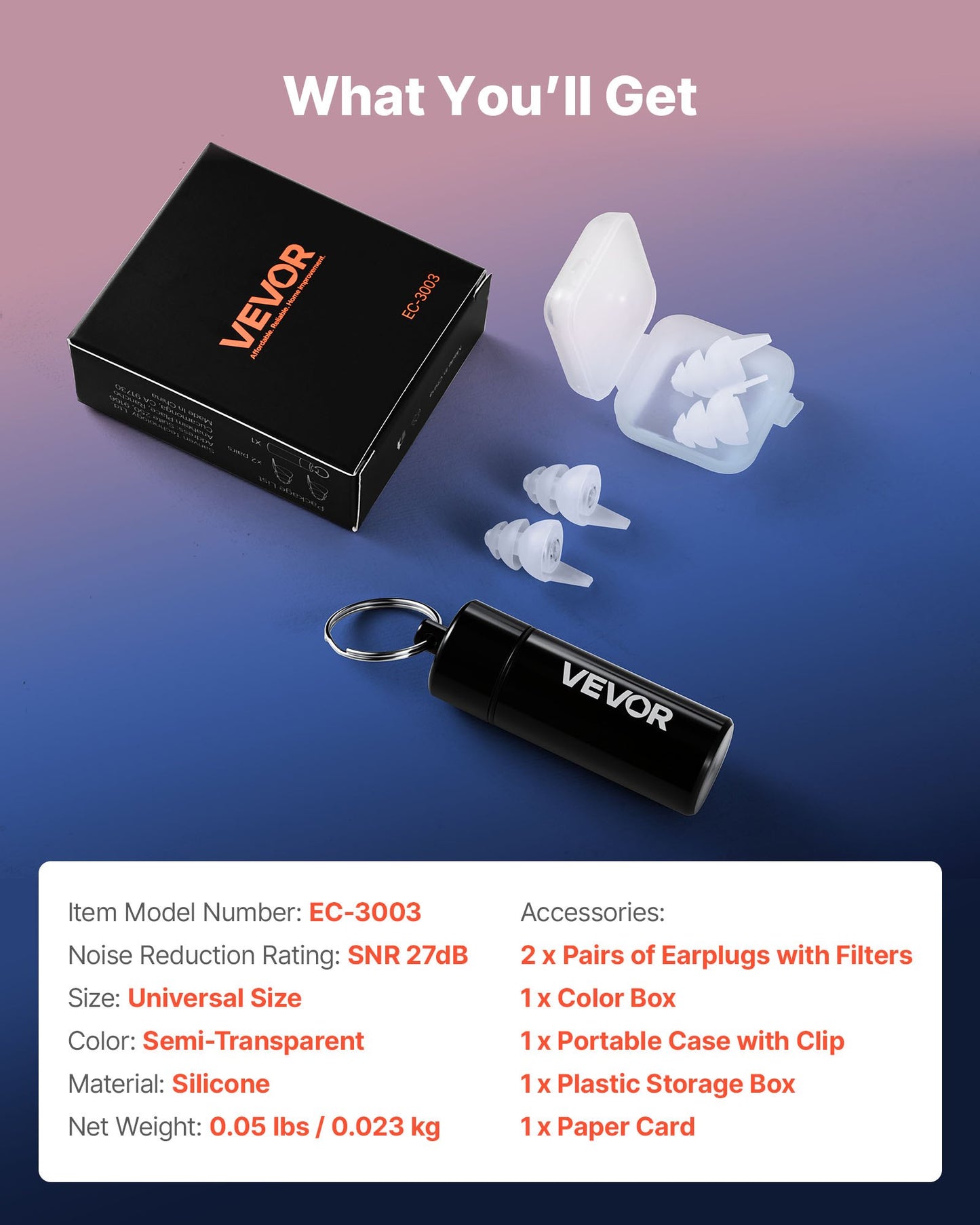 Concert Ear Plugs, 2 Pairs Reusable High Fidelity Musician Ear Plugs, SNR 27 dB High Noise Reduction Earplugs, Flexible Silicone Soft Music Ear Plugs, for Concerts, Festivals, Raves, Musicians