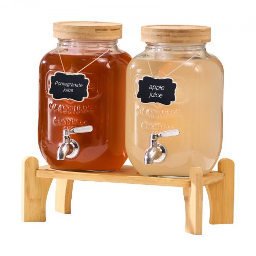 Getränkespender 3,8 l Getränkespender für Partys Glas mit Ständer 2 Stück