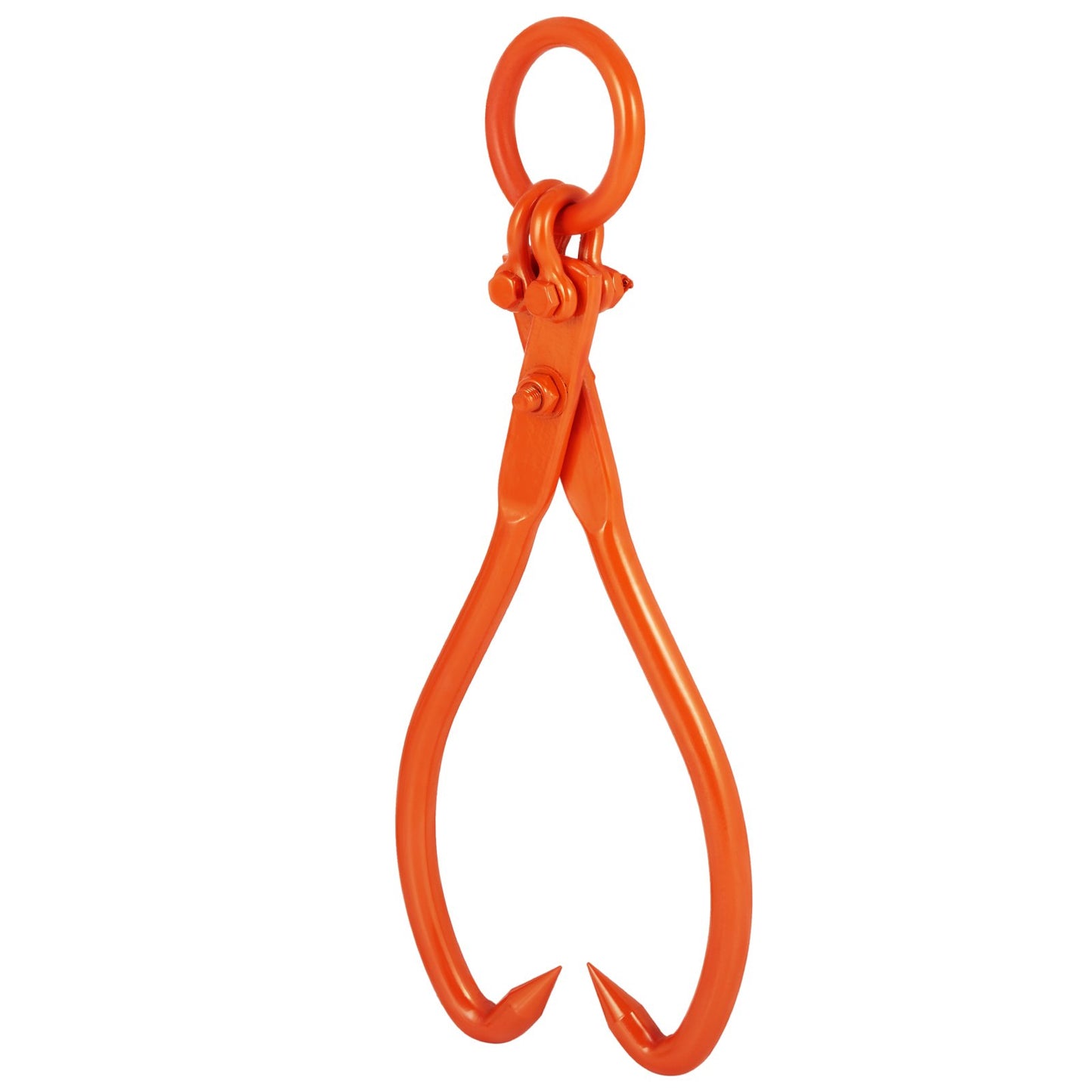 Log Winch, 18 Inch 2-Claw Log Winch, Heavy Duty Steel Log Winch, 772 lbs/350 kg Load Capacity, Log Lifting, Handling, Towing and Carrying Tool