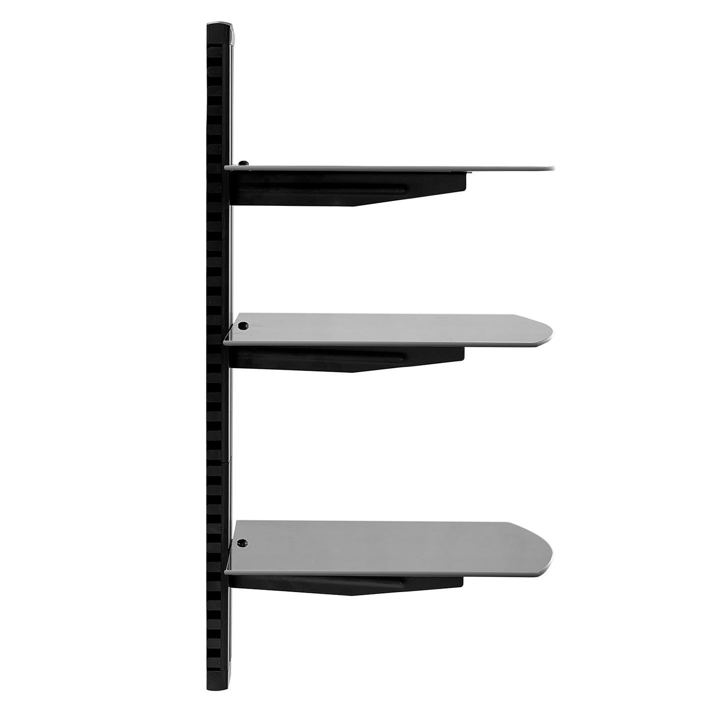 Glass Floating Shelves, Holds up to 18 lbs, TV Wall Mount with Shelf,Strengthened Floating Entertainment Center for DVD Players / PS4 / Cable Boxes/Game Consoles/Sky Box/TV Accessories-3 Tiers