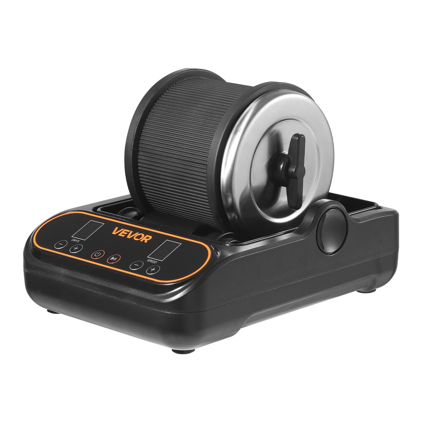 Rock Tumbler, 1 lb Rock Polishing Machine, Rocks Tumbling Kit with 4-Speed Adjustment, 1–9 Day Timer, PC Sound Reduction Cover & TPU Drum, Direct Drive Motor Rocks Polishing, Quiet Operation