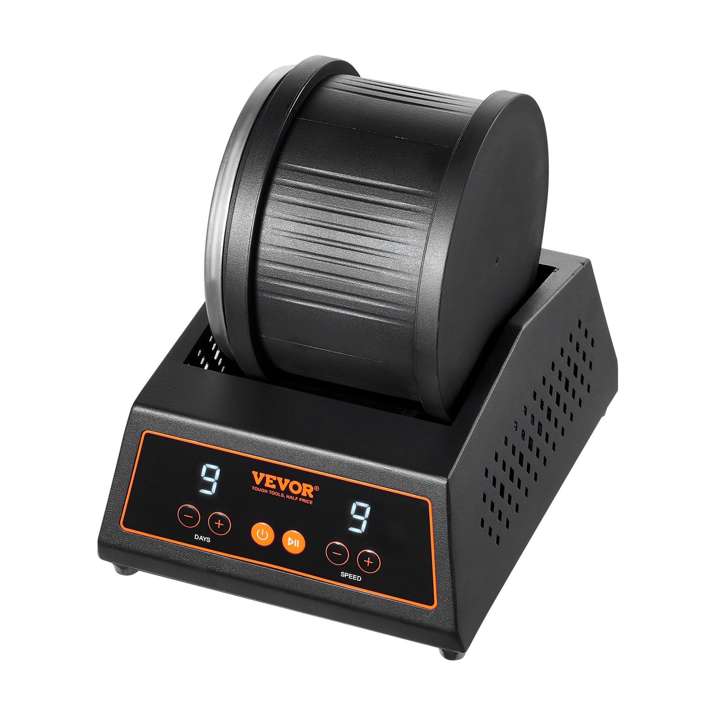 Rock Tumbler Machine 4 lbs Rock Polishing Kit 9-växlad 9-dagars timer stål