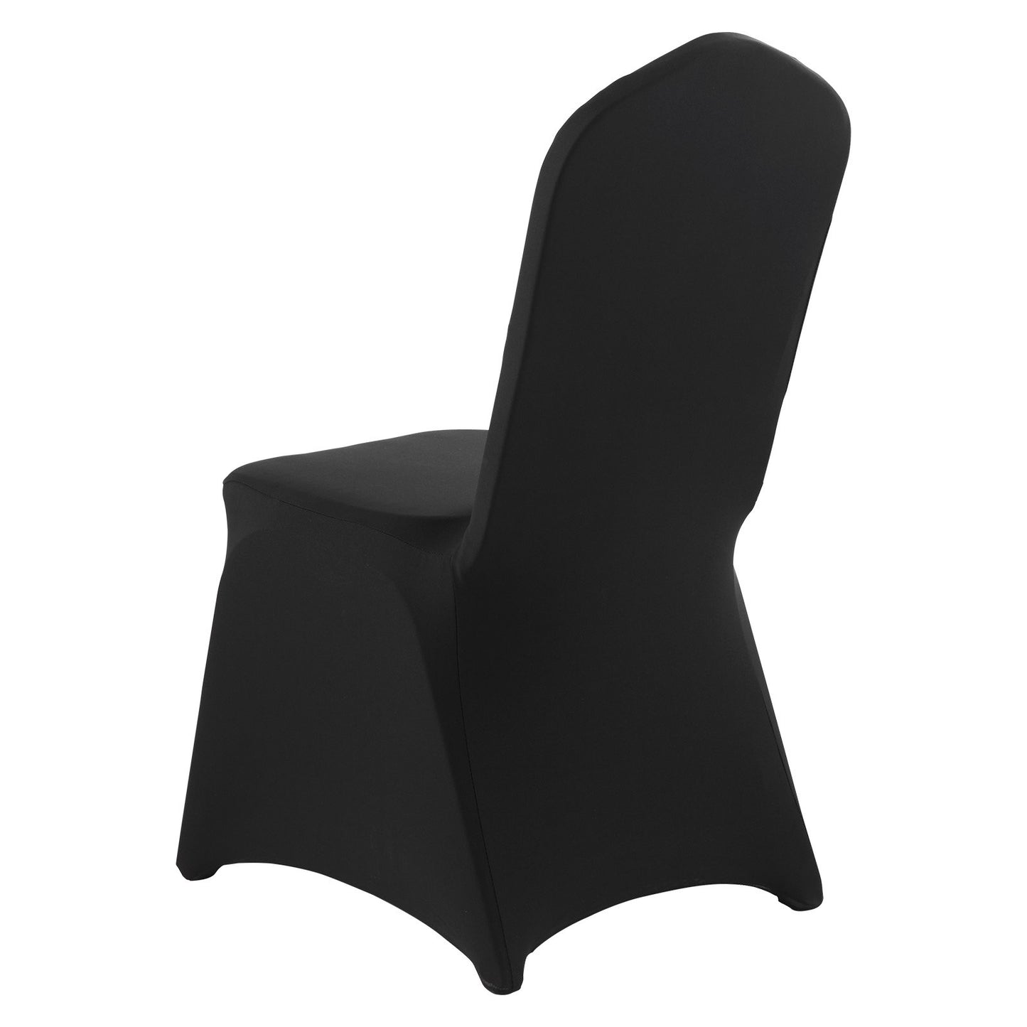 100 Pcs Black Chair Covers, Polyester Spandex Chair Cover, Stretch Slipcovers for Wedding Party Dining Banquet Flat-Front Chair Covers, Fits Chair Measures up to 20.08 x 17.72 x 37.4 inch