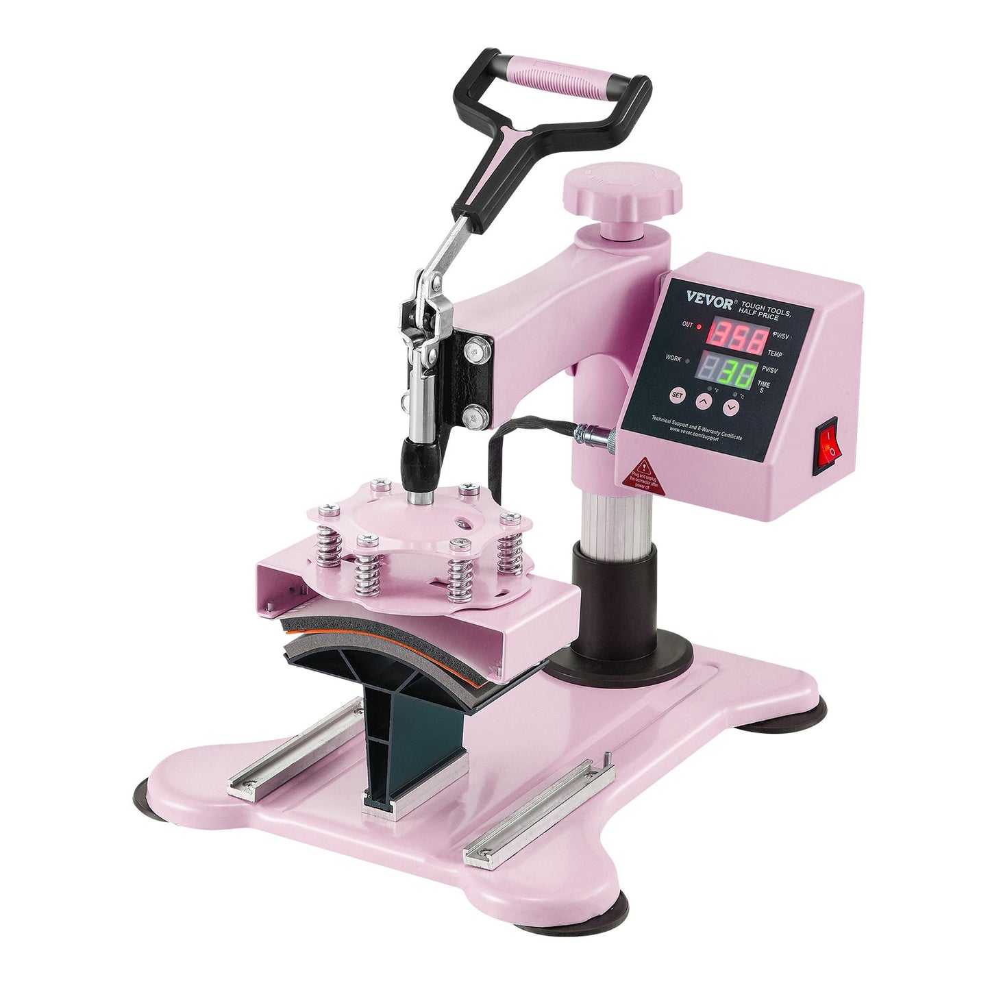 Heat Press Machine 15x15 in 8 in 1 with 30oz Tumbler Press T-shirts Pink