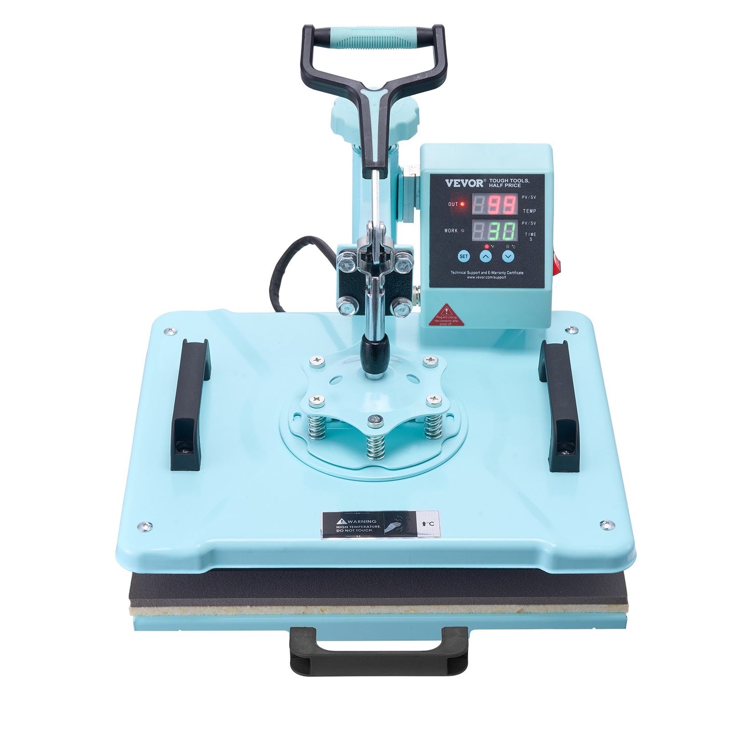 Heat Press Machine, 12 x 15 inch, 2 in 1 Heat Transfer Machine with Hat Press, 360° Swing Away T-Shirt Pressing Machine, Digital Precise Control, Fast Even Heating for T-Shirts/Hats/Caps, Green