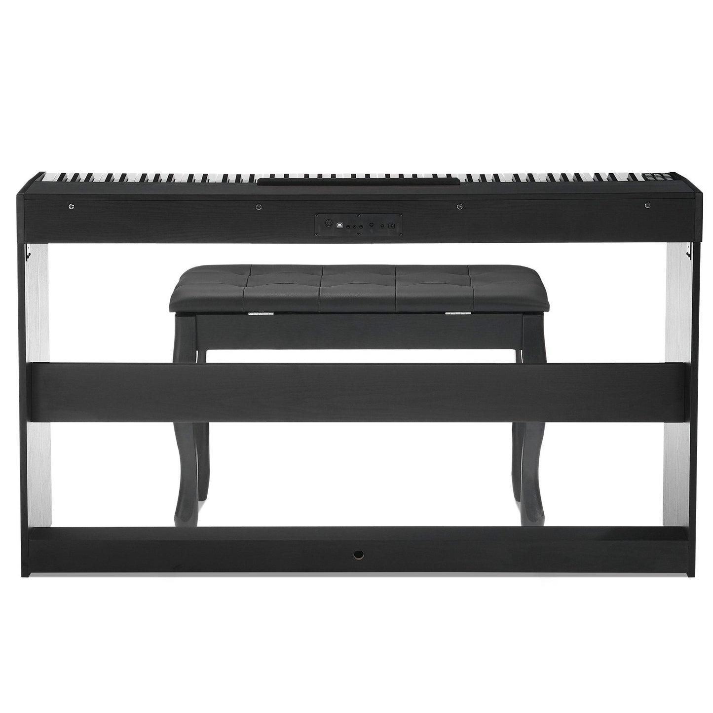 88-key Fully weighted digital piano Dual keyboard mode Cabinet mount Bench
