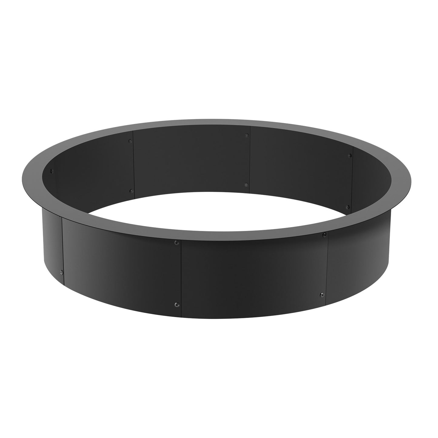 Fire Pit Ring Round 40” Outer 36” Inner Steel Liner DIY Campfire Firepit