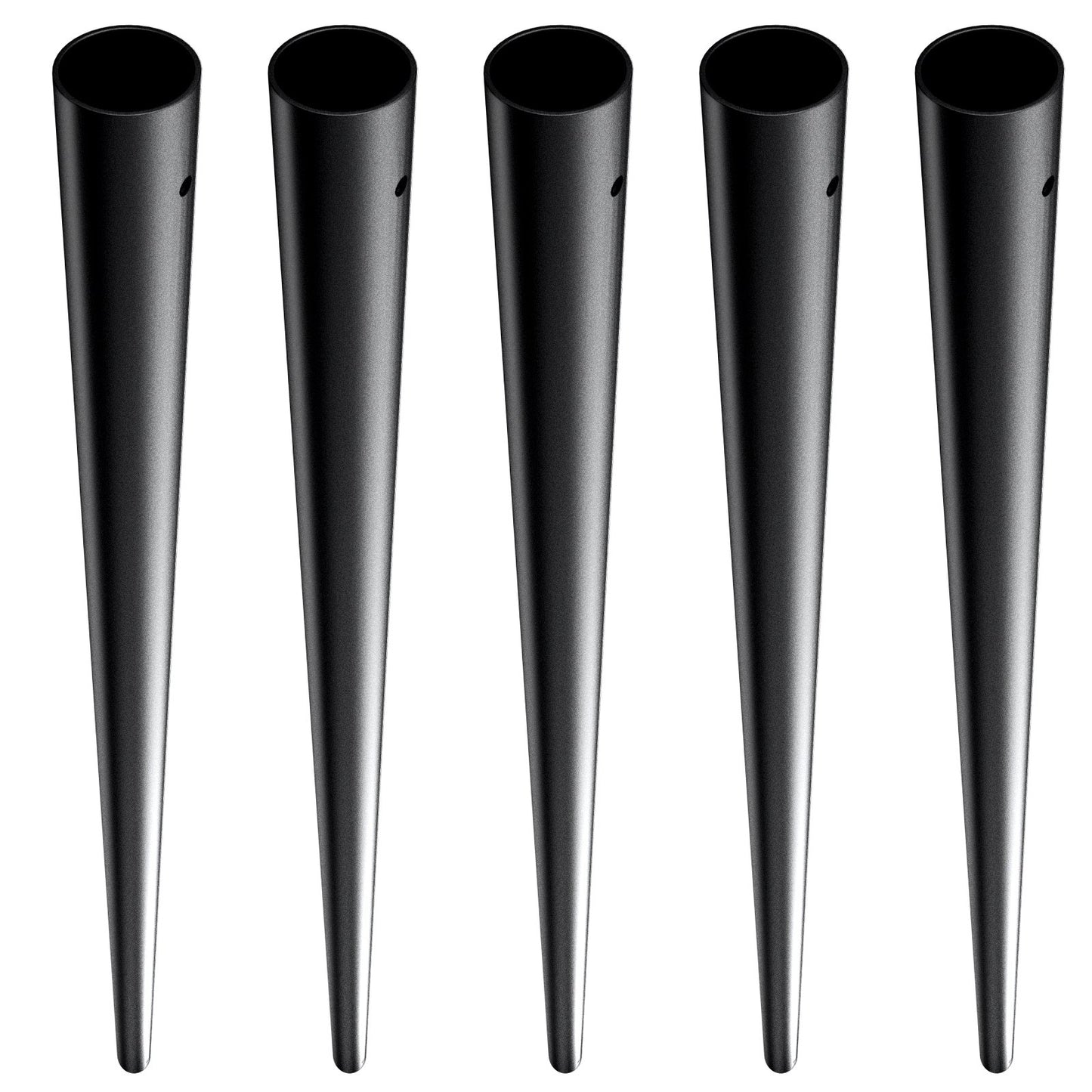 Staircase Metal Balusters, 3/4'' Round x 32'' Långa dekorativa räckespindlar i aluminium, 101-pack Däck Baluster med skruvar, Klassiskt håldäcksräcke Satin Black Pulverlackerad för veranda