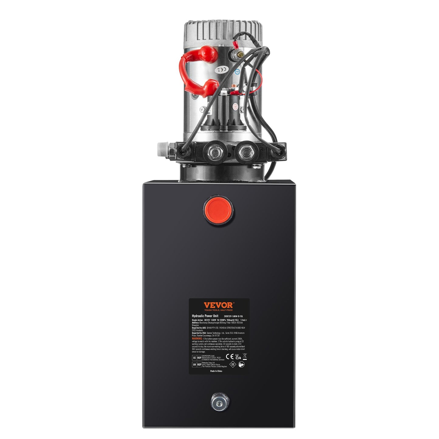 Hydraulpump 15 Quarts Dubbelverkande Dump Trailer Pump Power Unit DC 12V