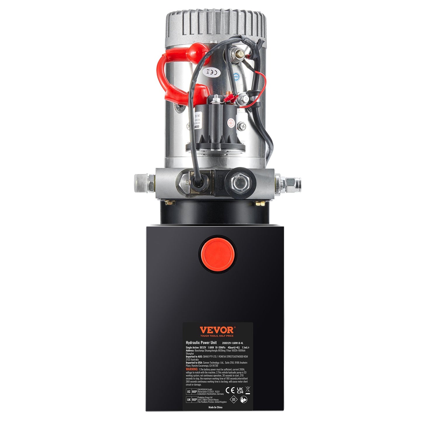 Hydraulikpumpe 4 Quart einfachwirkende Kipperpumpe Antriebseinheit DC 12V