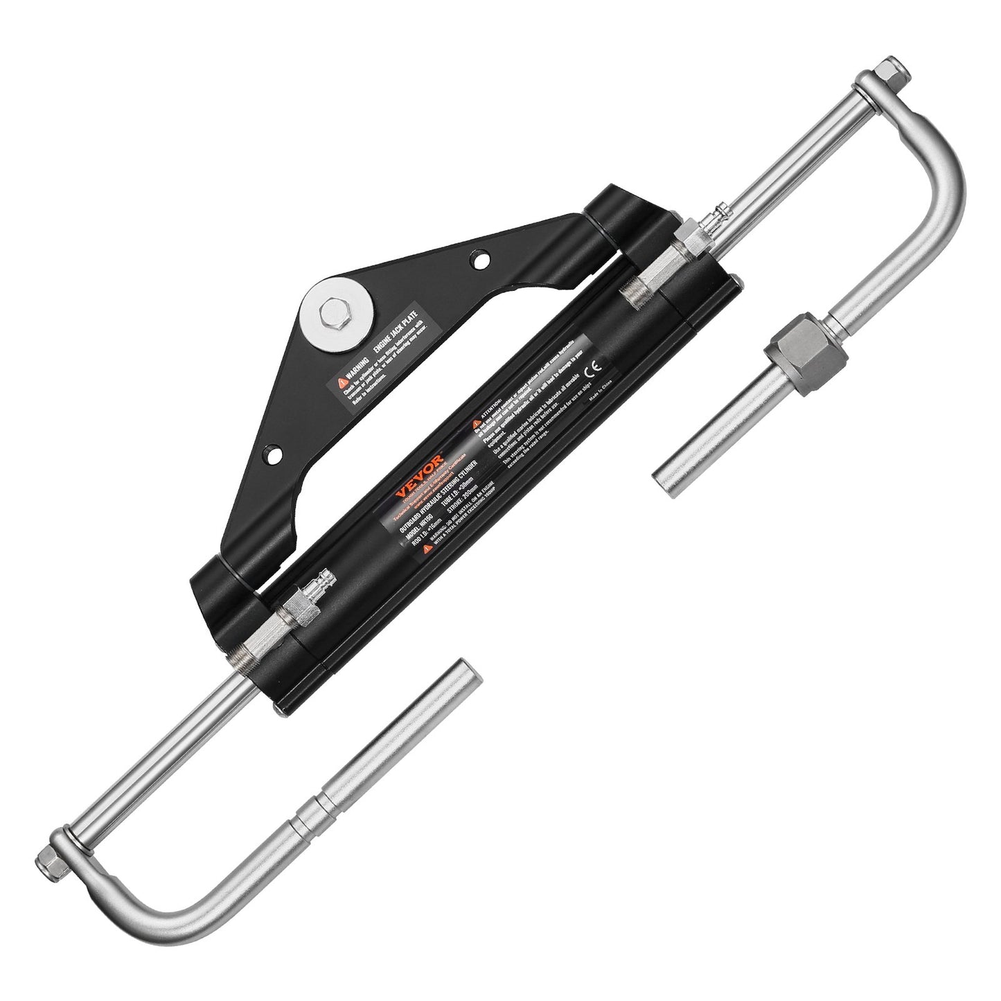 150HP Hydraulic Outboard Steering Kit, Marine Boat Hydraulic Steering System with 13.5-inch Steering Wheel, Helm Pump, Hydraulic Cylinder & 2PCS 26FT Hoses for Single Station Single-Engine Boats