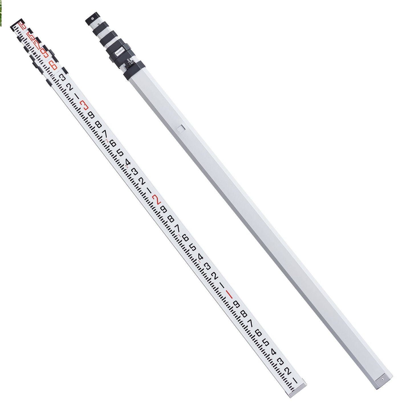 Measuring Rod 18-Feet/10ths 6 Sections Telescopic Grade Rod 1/10ft w/ Bag