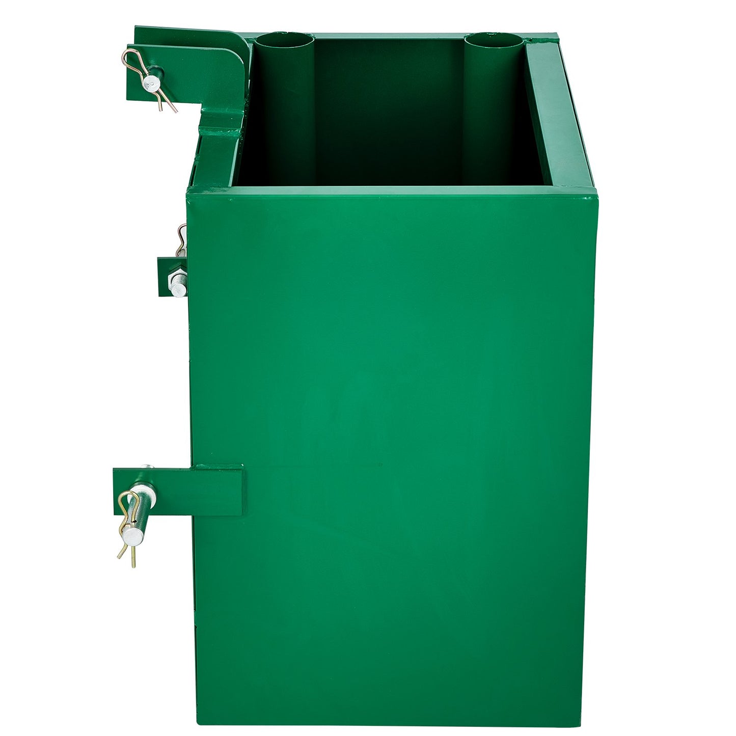 3-punkts ballastlåda, 800lbs kapacitet Hitch Ballast Box, Standard 2 tums kopplingsmottagare, traktorballastlåda med 5cu.ft volym, Heavy Duty Stål, Passar Kategori 1 traktortillbehör, Grön