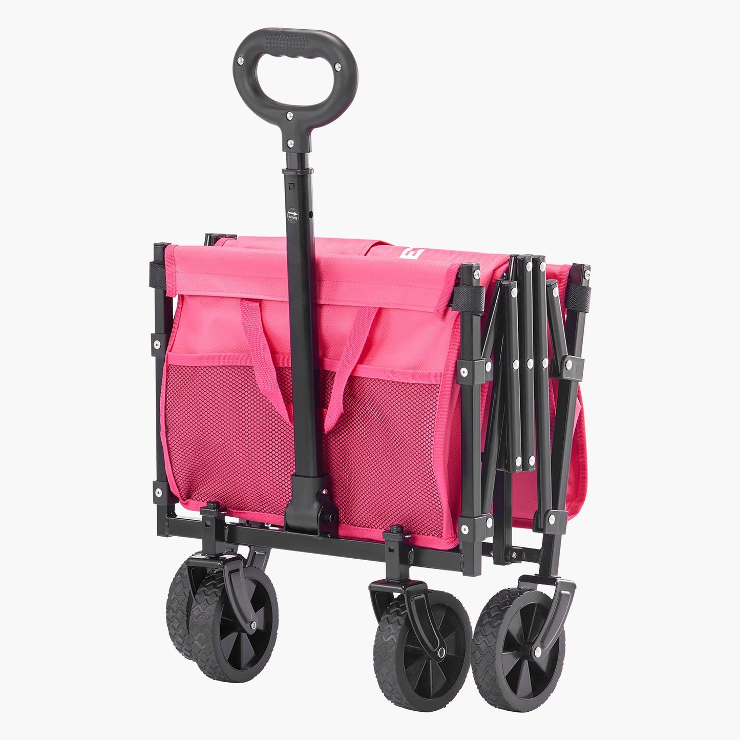 Klappwagen, 120 l und 225 Pfund, robuster, faltbarer Gartenwagen, Pink