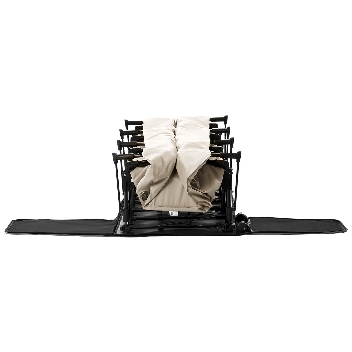 Luftmatratze mit Rahmen und Pumpe 1 Person aufblasbares Campingbett 300lbs