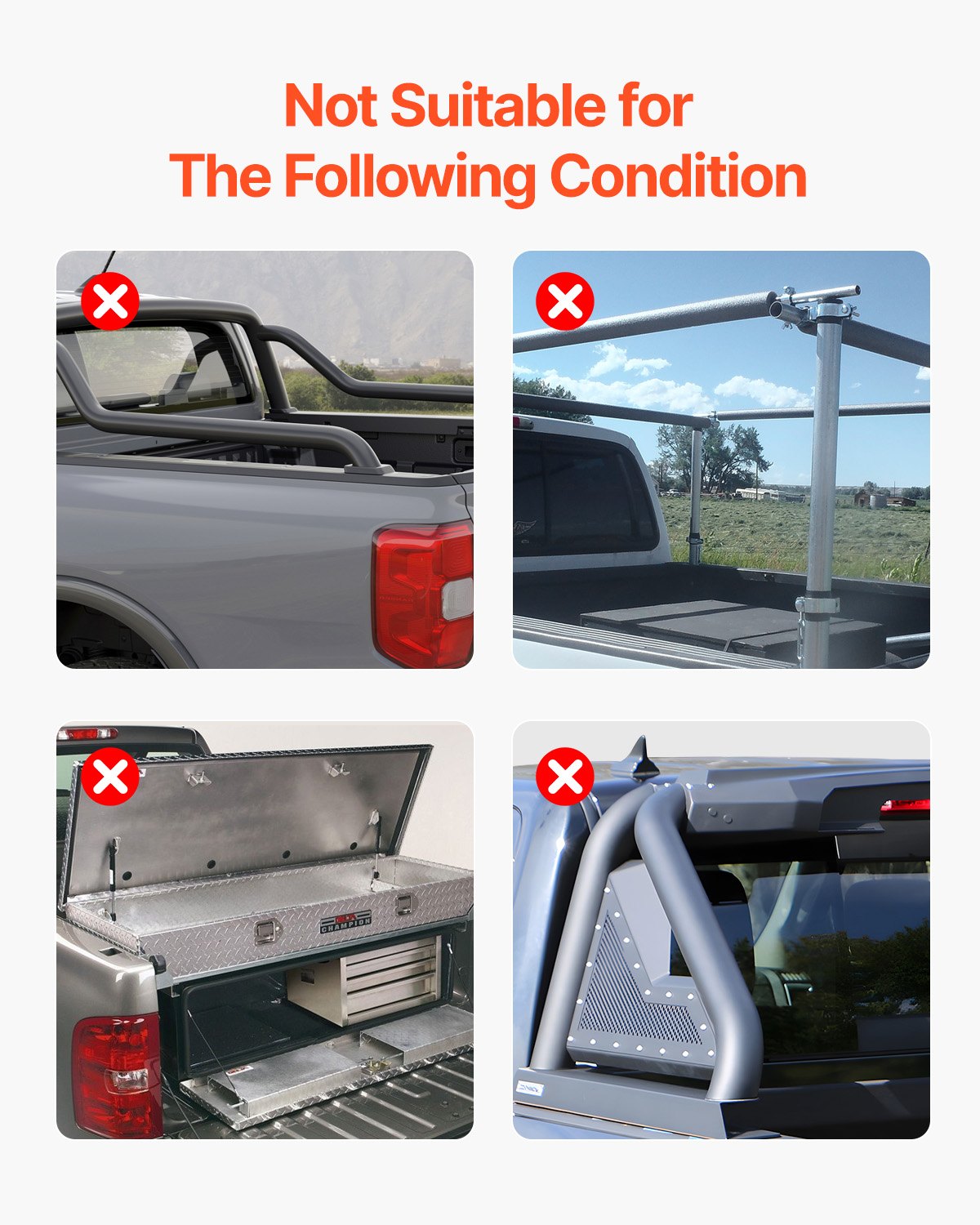 Tri-Fold Truck Bed Tonneau Cover, Compatible with 2015-2024 Ford F-150, Lightning, Styleside 5.5' (65.4") Bed, Fit 5.6' x 5.4'/5.5' x 5.4' (67.1" x 65.2"/65.4" x 65.2") Inside Bed, 400lbs, Black