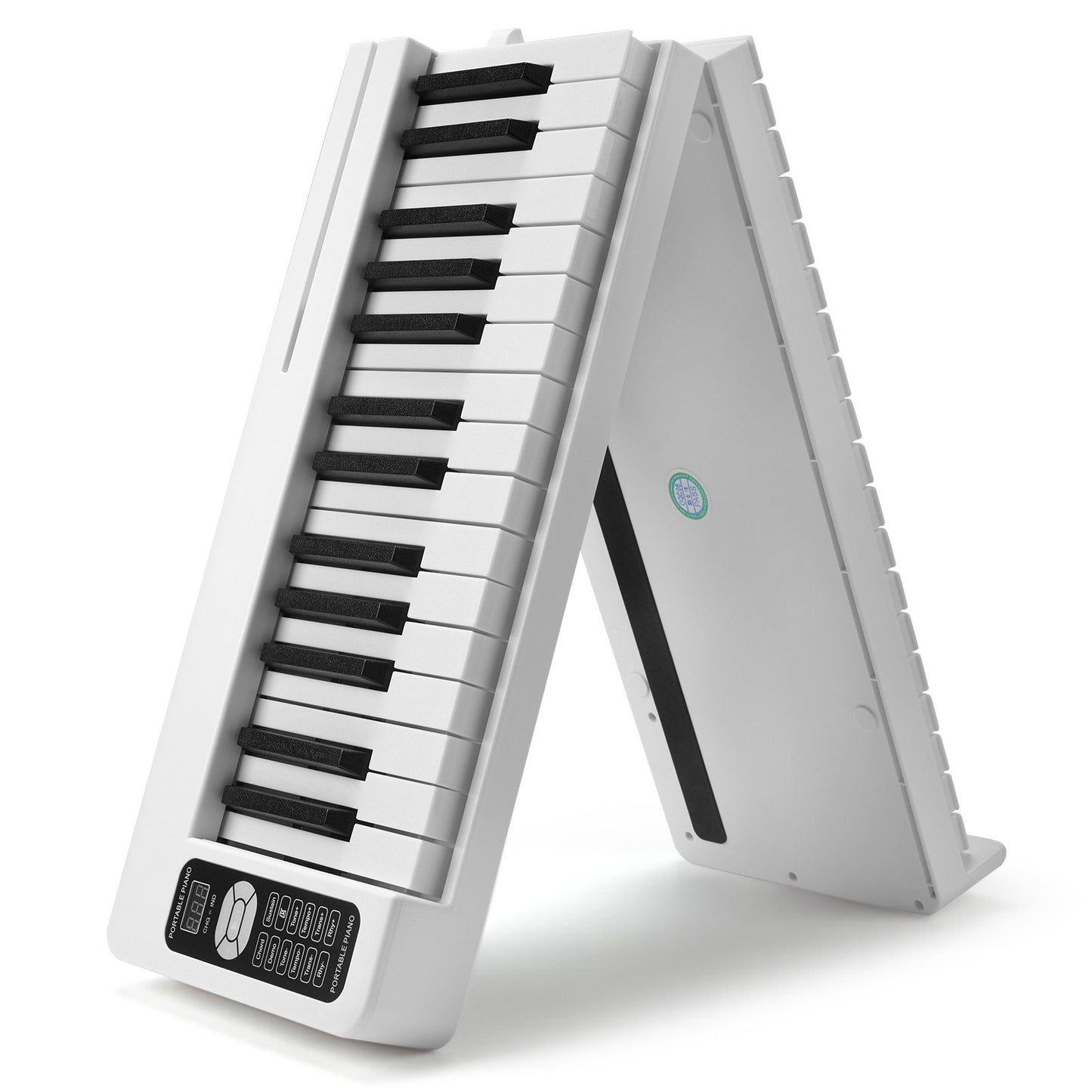 61 Key Folding Keyboard Piano Portable Foldable Piano Bluetooth MIDI White