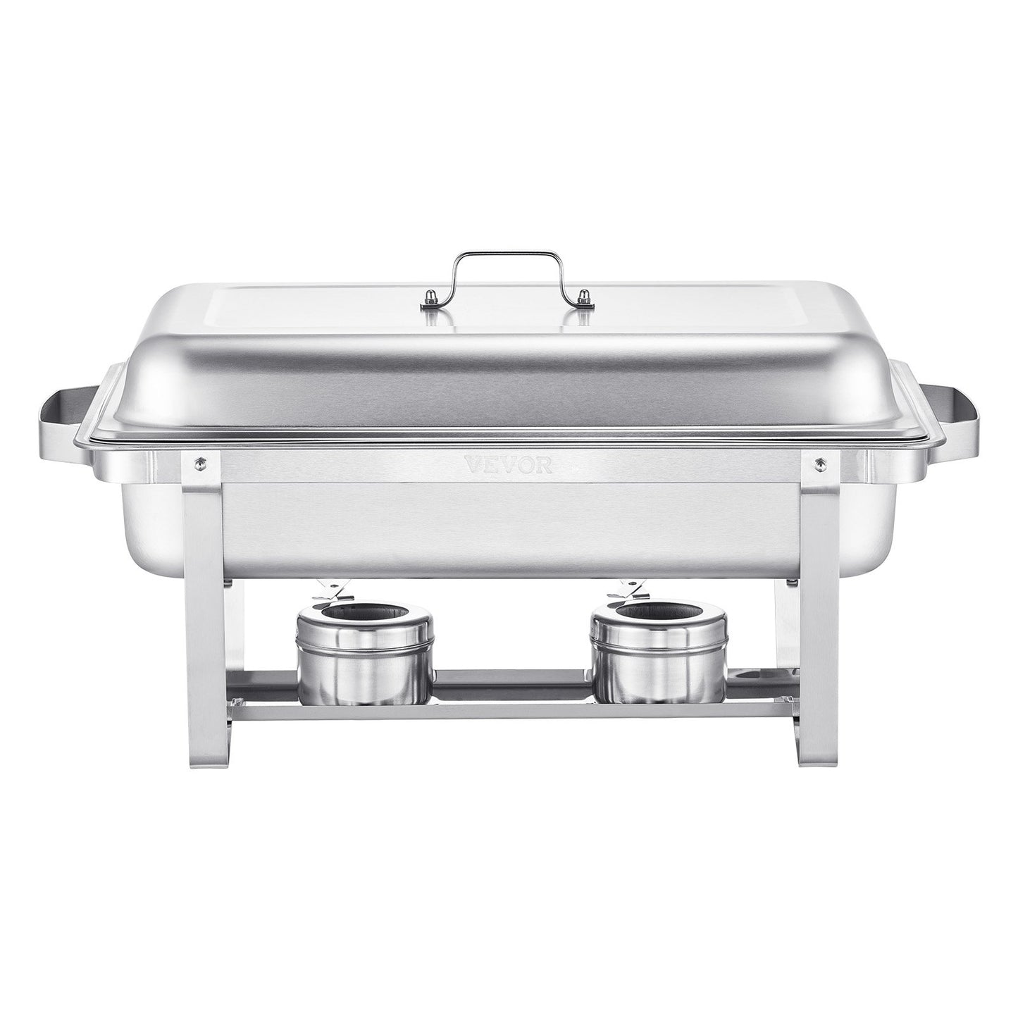8 Qt 4-pack rectangle chafing dish buffet set full size pan stainless steel