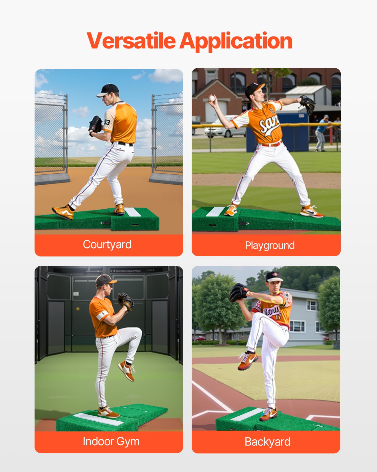 Pitching Mound, Portable Baseball Pitcher's Mound, 77 in IIndoor Outdoor Pitching Practice and Training Equipment, Softball Pitching Aids with Antifade Turf, Pitching Rubber, Carry Handles