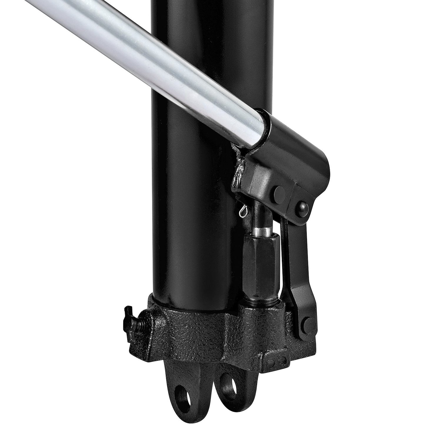 Hydraulic Long Ram Jack, 3 ton/6600 lbs kapacitet, med enkelkolvspump och sprintbas, manuell körsbärsplockare med handtag, för garage-/butikskranar, motorlyft, svart