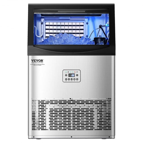 Commercial Ice Machine Freestanding Cabinet Machine 90lbs/24h 50 Ice Cubes | EU