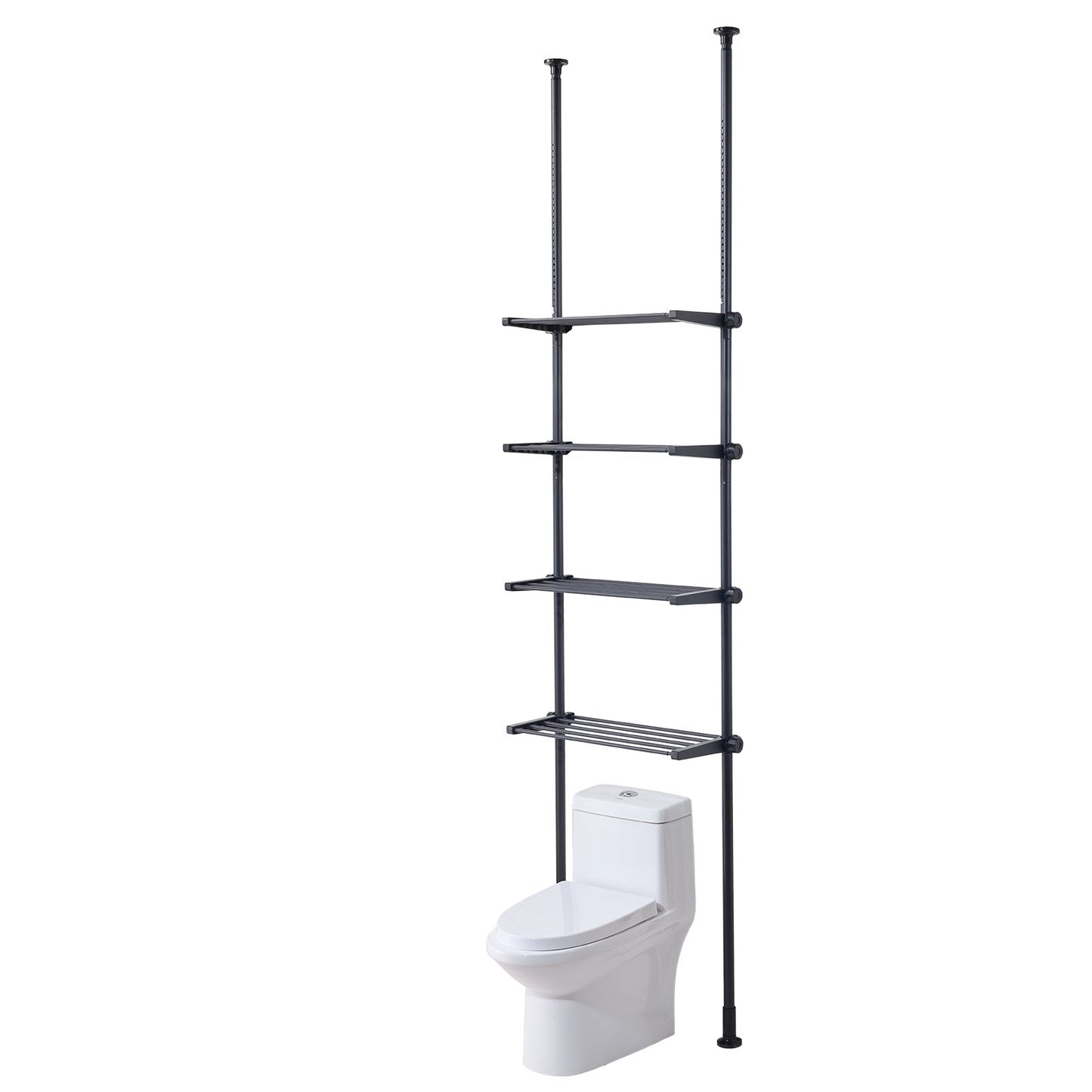 Över toaletten Förvaring 4-vånings badrum Hylla Rack Space Saver Organizer