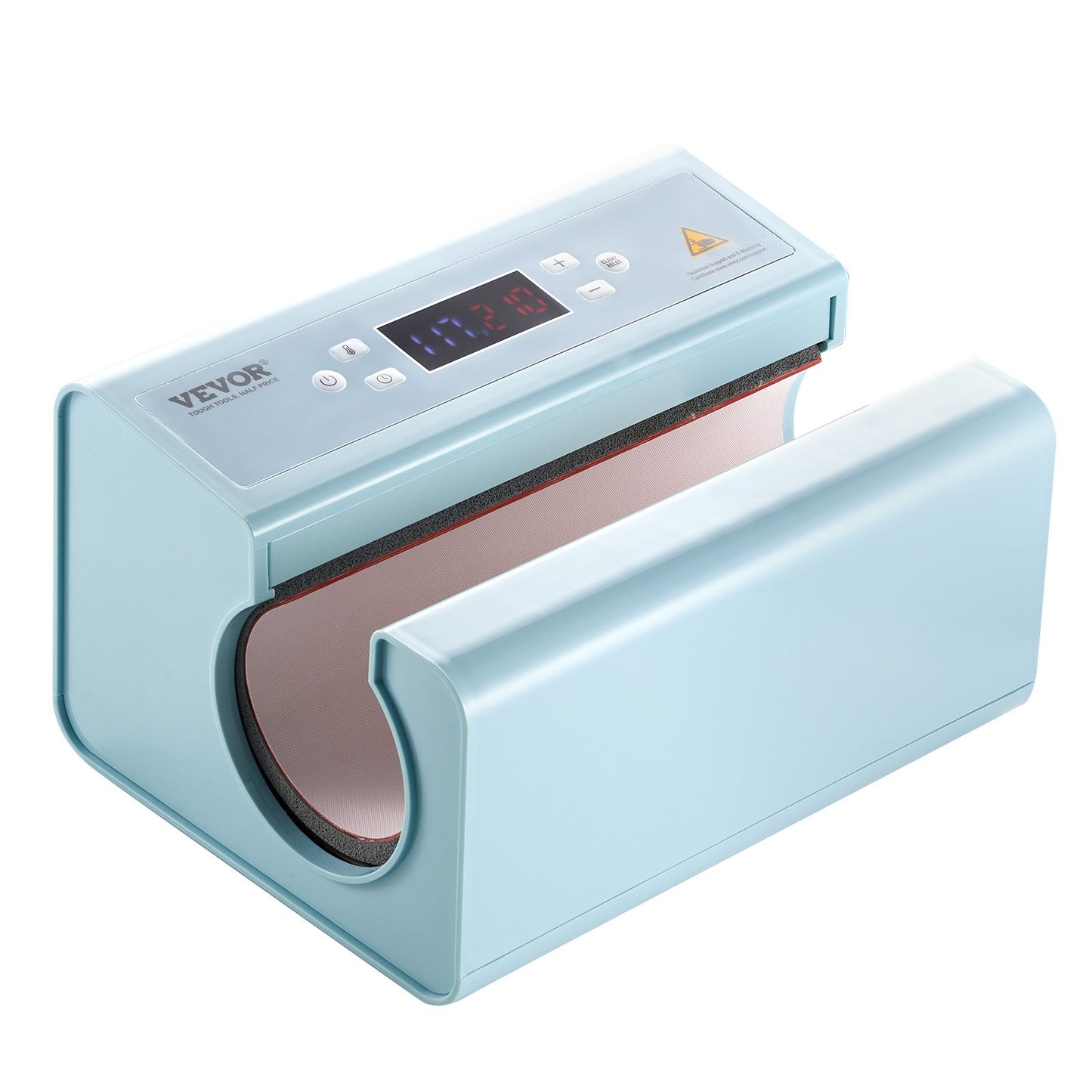 Auto Tumbler Heat Press Machine, Mug Heat Press for 11-30oz Sublimation Tumblers, Heat Up Fast and Even, Tumbler Press with Tape and Glove, Temp and Time Setting, for Tumblers, Cups, Mugs, Blue