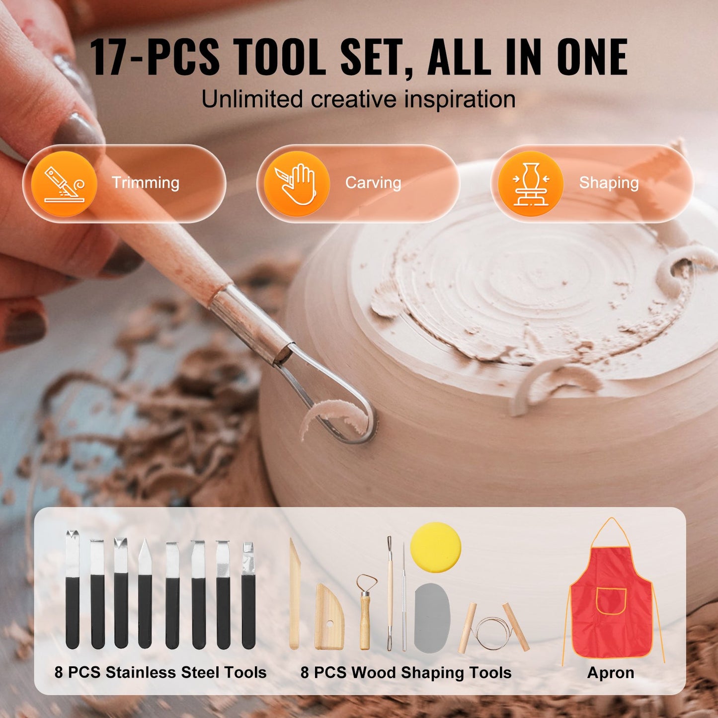 Pottery Wheel, 11 inch Pottery Forming Machine, 450W Electric Wheel for Pottery with Foot Pedal and LCD Touch Screen, Direct Drive Ceramic Wheel with 3 Support Legs for DIY Art Craft, White