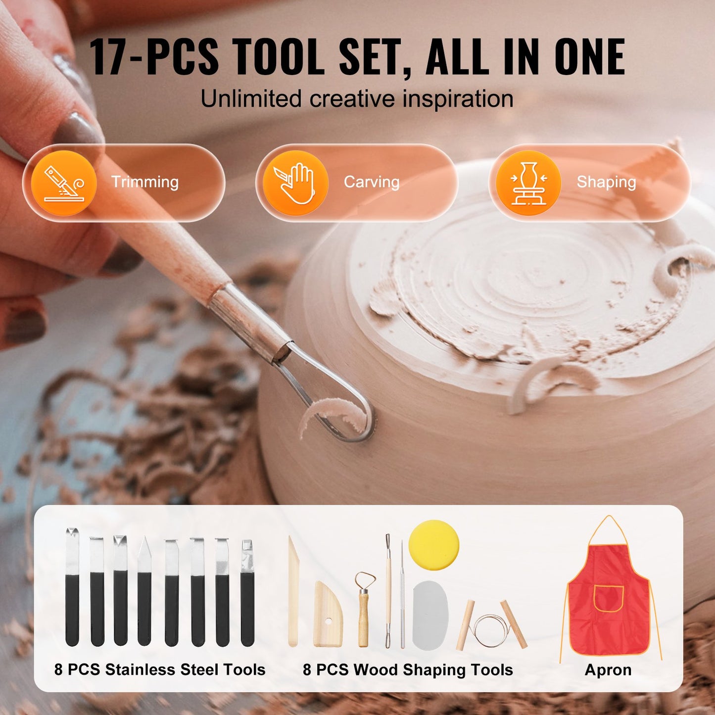 Pottery Wheel, Direct Drive Ceramic Wheel with Shaping Tools for DIY Art Craft, 10 inch Pottery Forming Machine, 350W Electric Wheel for Pottery with Foot Pedal and LCD Touch Screen, White