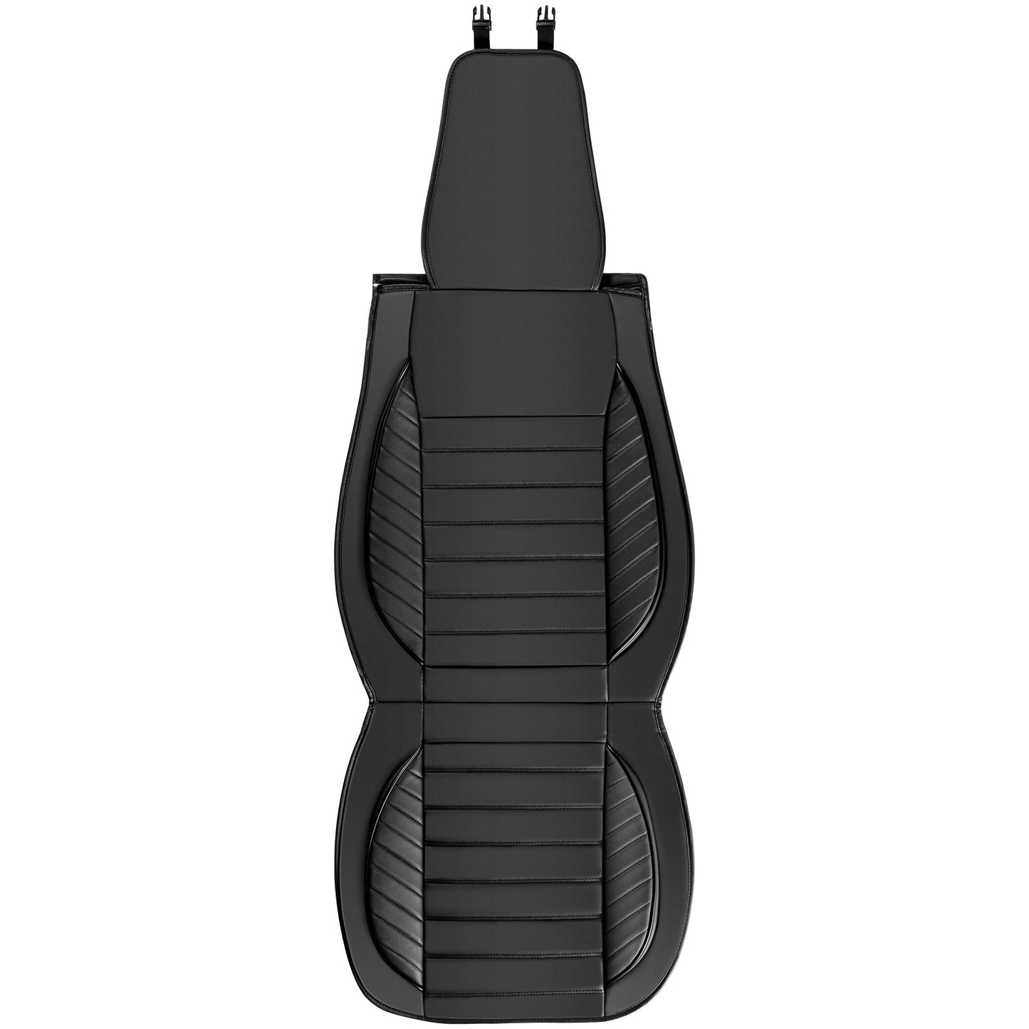 Sitzbezüge, Universal-Autositzbezüge, Komplettset, Vorder- und Rücksitze, 9-teilige Kunstleder-Sitzbezüge, halbgeschlossenes Design, abnehmbare Kopfstütze und Airbag-kompatibel, für die meisten Autos, SUVs und LKWs