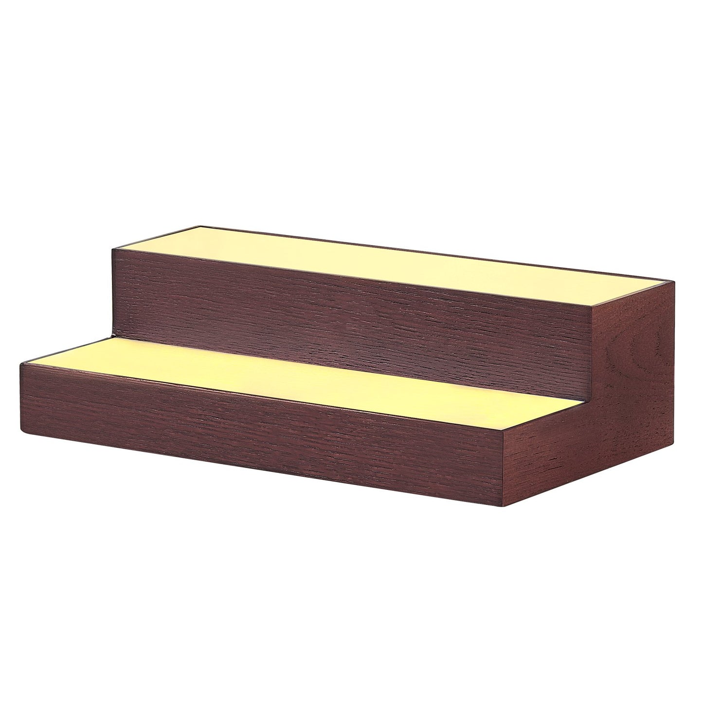 LED Lighted Liquor Bottle Display, 2-Tier 16 Inch Whiskey Rack, Supports USB, Illuminated Home Bar Shelf with RF Remote & App Control, 7 Static Colors, Acrylic+ Wood Lighted Shelf for 8 Bottles