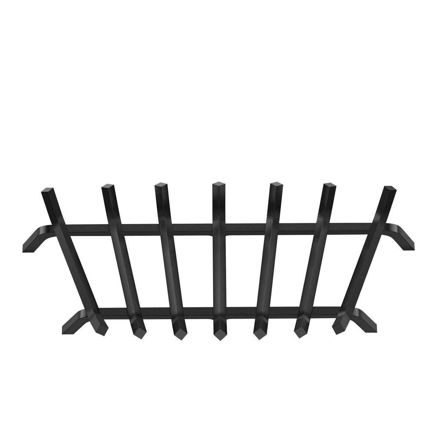 Kaminrost, 30 Zoll Hochleistungs-Feuerrost mit 6 Stützbeinen, 3/4 Zoll massive pulverbeschichtete Stahlstangen, Holzbrennerhalter für Innen- und Außenkamine