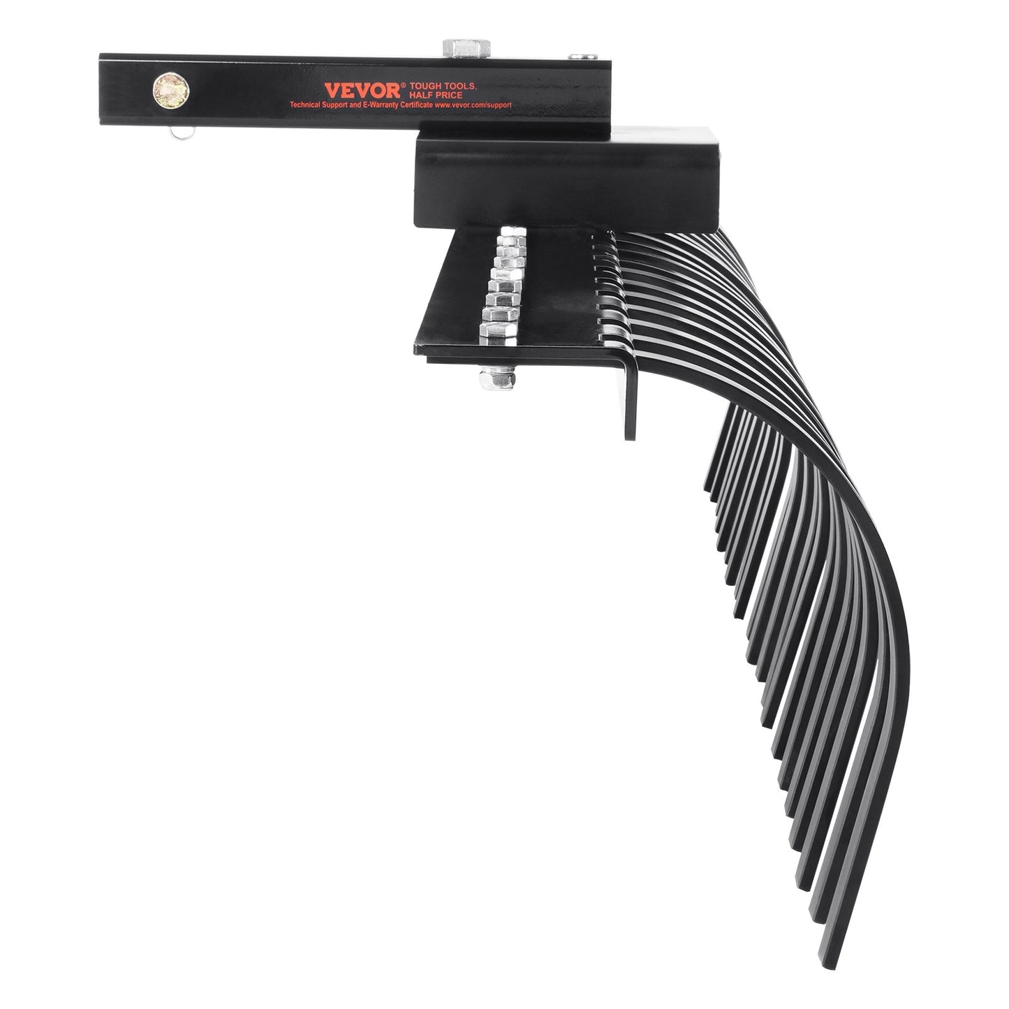 60"-Rasenrechen zum Hinterherziehen mit 21 Stahlzinken