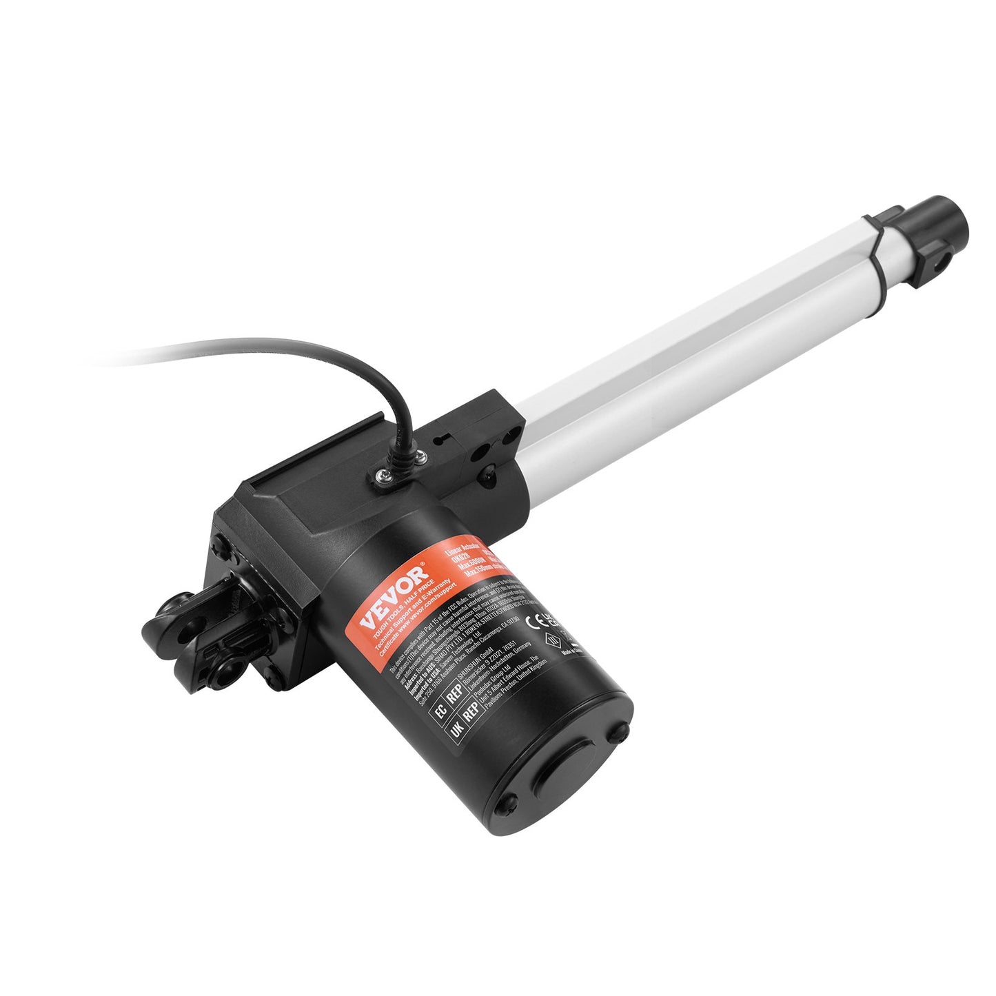 Linjärt ställdon 12V 8Tum Heavy Duty 1320lbs/6000N 0,19"/s IP44-skydd