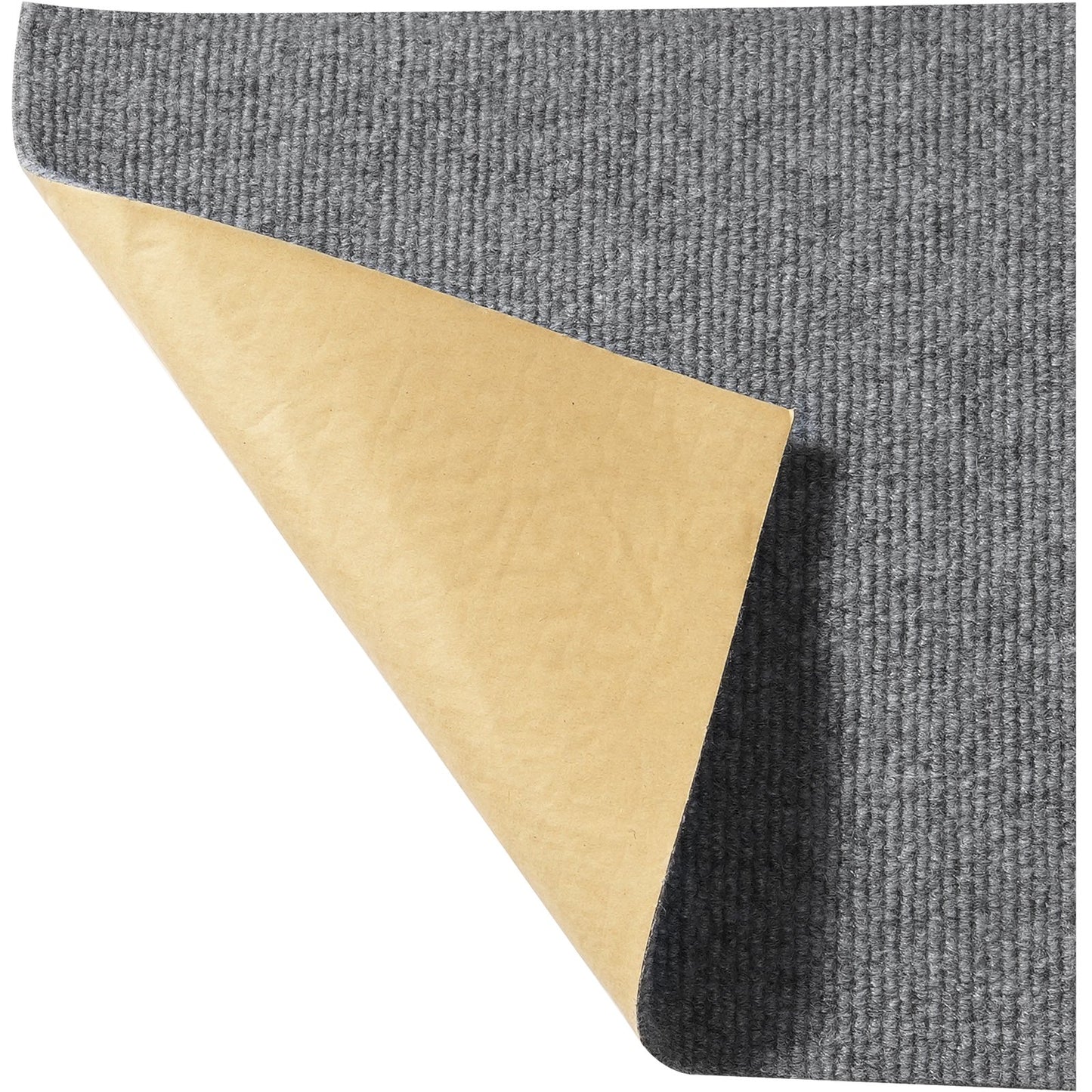 Abziehbare und aufklebbare Teppichfliesen, 30,5 x 30,5 cm große Quadrate, selbstklebender Teppichboden, weich gepolsterte Teppichfliesen, einfach zu installieren, DIY, für Schlafzimmer, Wohnzimmer, drinnen und draußen (12 Fliesen, hellgrau)