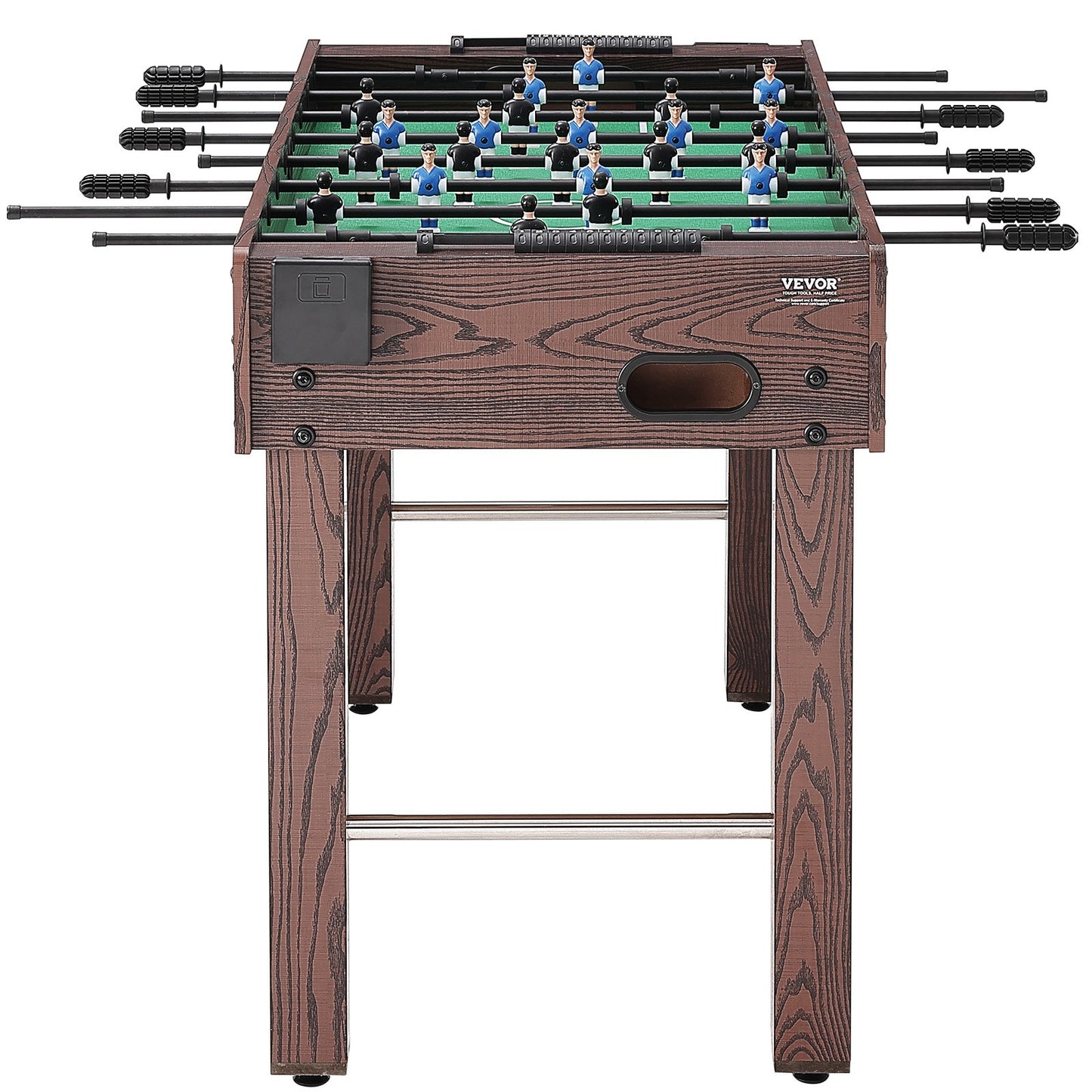 Foosball Table, 48 Inch Standard Size Foosball Table, Full Size Indoor Foosball Table for Home, Family and Game Room, Football with Foosball Table, Includes 2 Balls and 2 Cup Holders