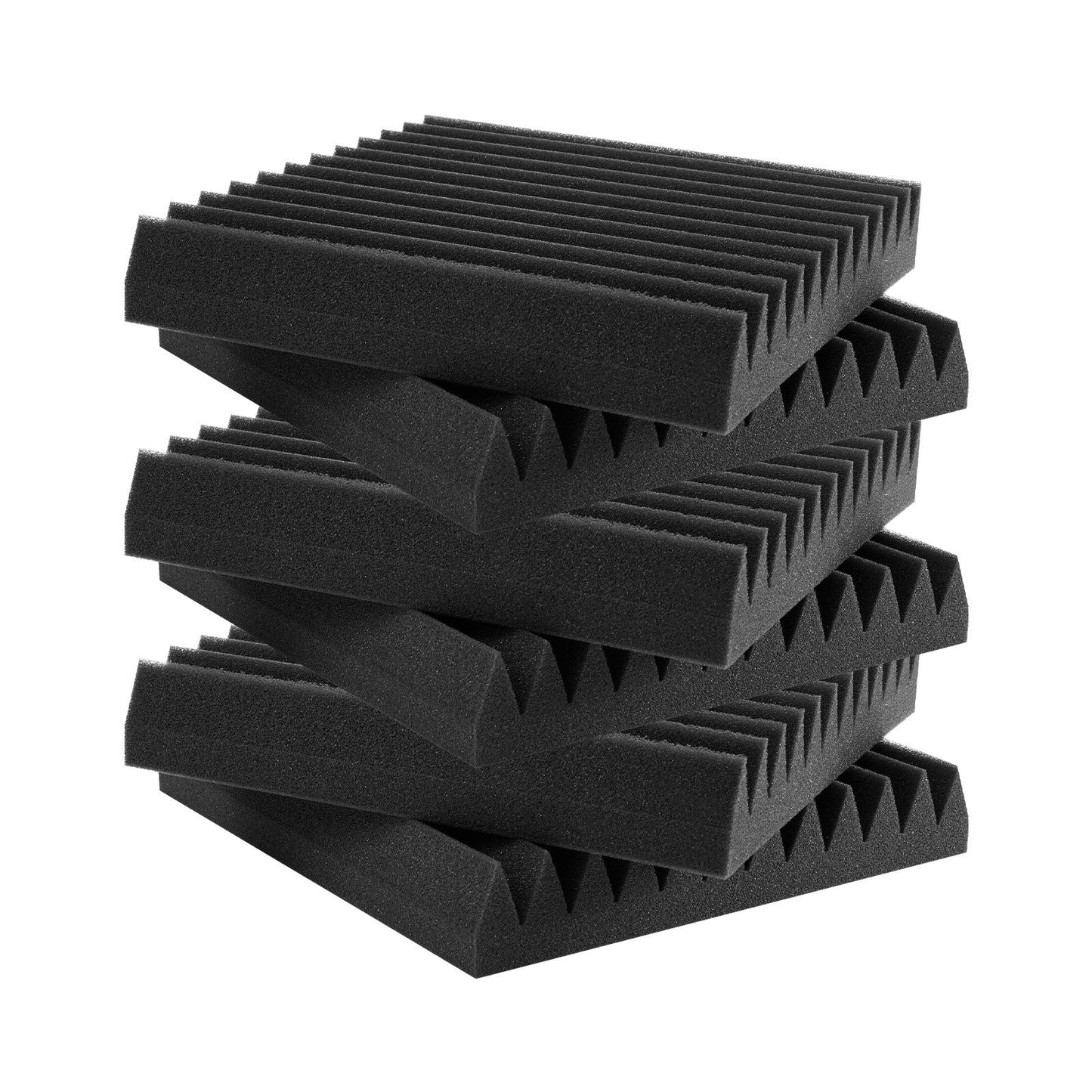 Akustikschaumplatten 24er-Pack 12 x 12 x 2 Zoll selbstklebend für Wanddecken