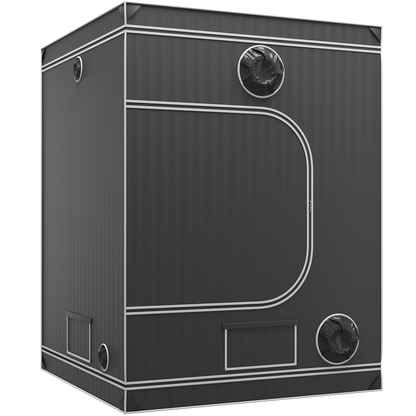 5x5 odlingstält, 60'' x 60'' x 80'', högreflekterande 2000D Mylar hydroponiskt odlingstält med observationsfönster, verktygsväska och golvbricka för odling av inomhusväxter