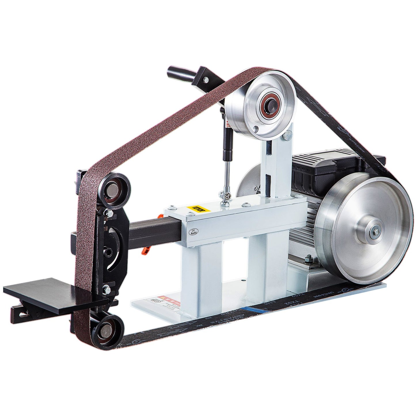 2Hk bandslipmaskin konstant hastighet 2 X 82 tums bandskivslipmaskin med 3 slipskivor 110V bänkslipmaskin 12 tums skiva och platt platt verktygsstöd för knivtillverkning