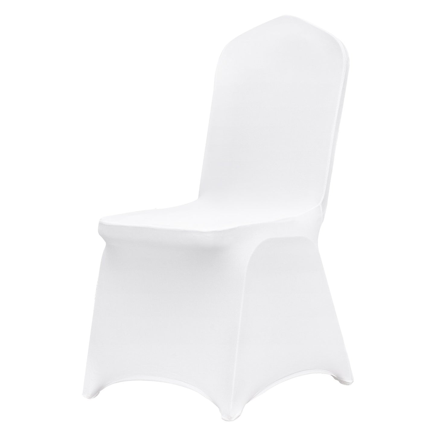 Stretch Spandex Folding Chair Covers, Universal Fitted Chair Cover, Removable Washable Protective Slipcovers, for Wedding, Holiday, Banquet, Party, Celebration, Dining (100PCS White)