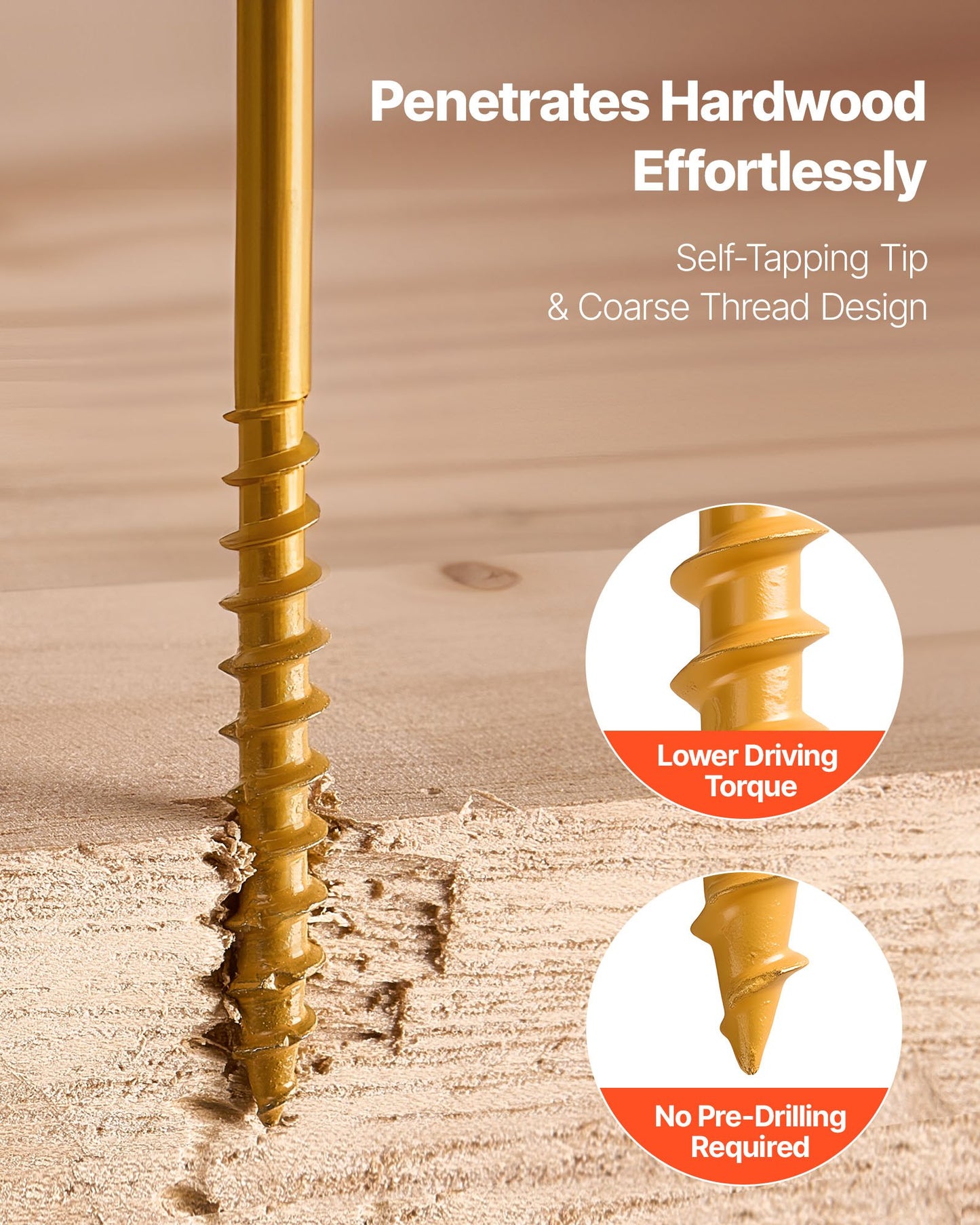 Wood Screws 350 PCS, #10 x 3-Inch Anti-Rust Coated, Exterior Deck Screw Torx/T25 Star Drive, Metal Rust-Resistant Outdoor Decking Screws with 2 Screw Connectors, for Decking Fencing Framing