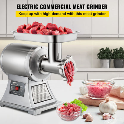 8500W Commercial Stainless Steel 450lbs Meat Grinder Cutting Blade Sheet Metal Sausage Stuffer