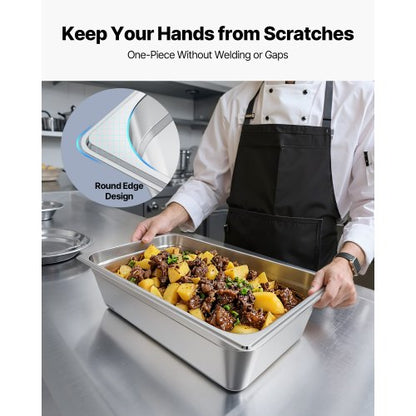 Fullstor Hotellpanna Ångbordspanna 15 cm djup Rostfritt Stål 1-pack |  EU