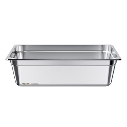 1 Pack Stainless Steam Hotel Pan, Full Size Table Steam Pan, 6 Inch Deep Anti Jam Restaurant Supplies Reusable Rustproof Catering Storage for Home, Party, Restaurant, Hotel, Buffet