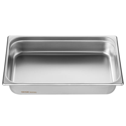 6 Pack Full Size Hotel Pans Steam Table Pan Stainless Steel 4" Deep
